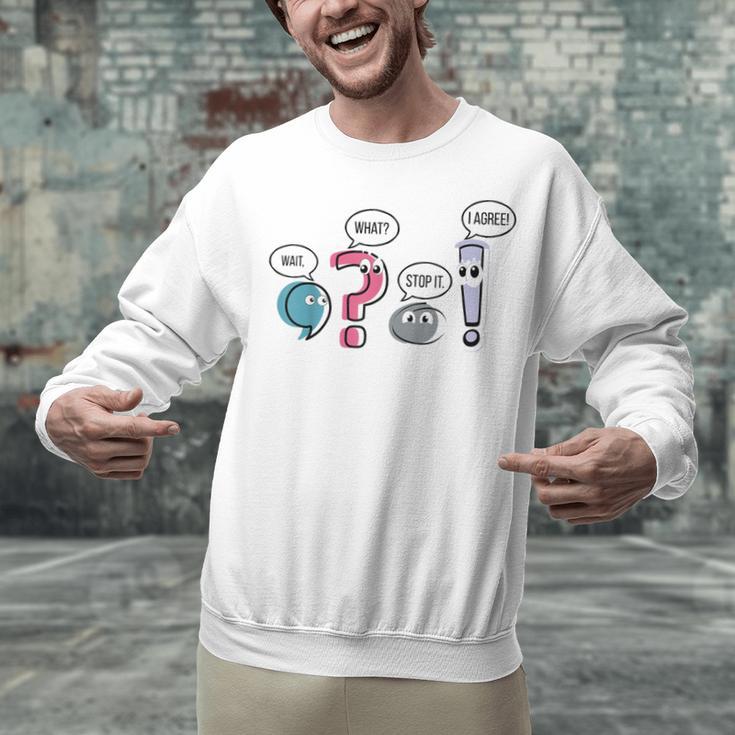 Grammar Teacher Punctuation English First Day Back To School Unisex Sweatshirt, English Teacher Sweatshirts, gift for family, gift for coworker Grammar Teacher Punctuation English First Day Back To School Unisex Sweatshirt, English Teacher Sweatshirts, gift for family, gift for coworker