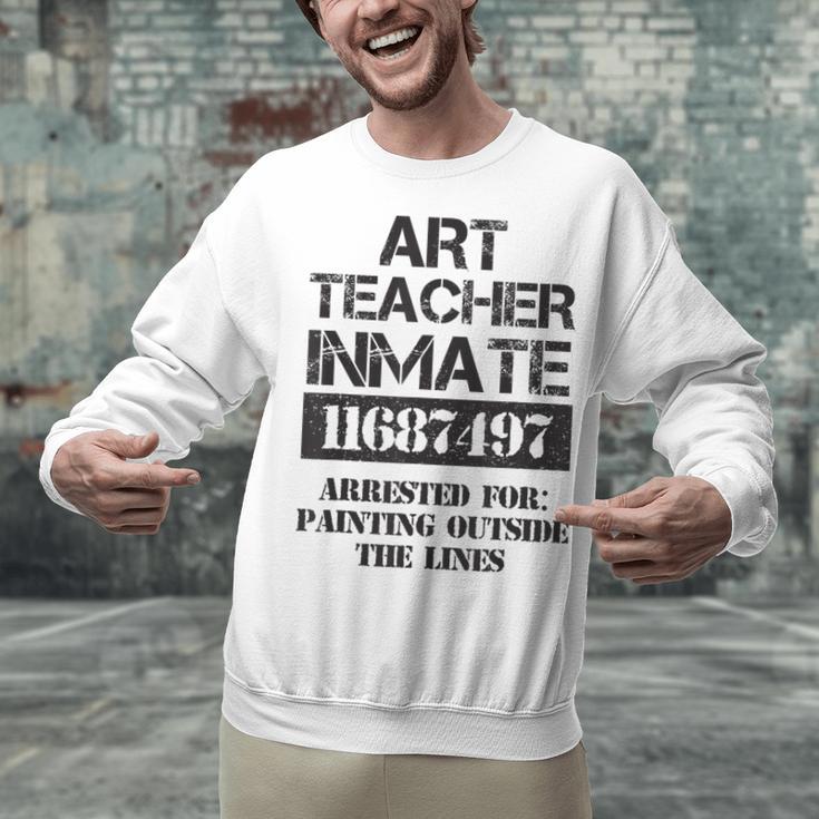 Halloween Art Teacher Prisoner Costume Unisex Sweatshirt, gift for family, gift for coworker Halloween Art Teacher Prisoner Costume Unisex Sweatshirt, gift for family, gift for coworker
