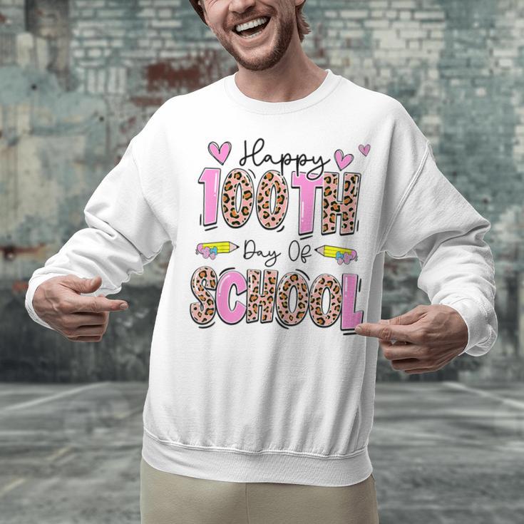 Happy 100th Day Of School Leopard Print Teacher Student Kids Unisex Sweatshirt, gift for family, gift for coworker Happy 100th Day Of School Leopard Print Teacher Student Kids Unisex Sweatshirt, gift for family, gift for coworker