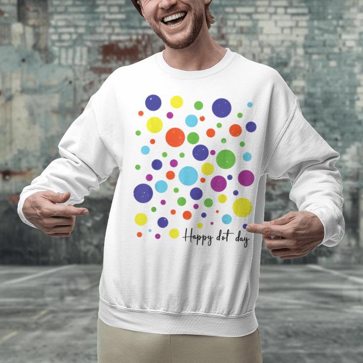 Happy Dot Day 2025 Polka Dot Boys Girls Kids Teacher Dot Day Unisex Sweatshirt, gift for family, gift for coworker Happy Dot Day 2025 Polka Dot Boys Girls Kids Teacher Dot Day Unisex Sweatshirt, gift for family, gift for coworker