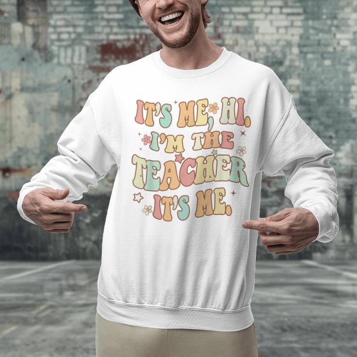 It's Me Hi I'm The Teacher It's Me Groovy Teacher Unisex Sweatshirt, Groovy Teacher Sweatshirts, gift for family, gift for coworker It's Me Hi I'm The Teacher It's Me Groovy Teacher Unisex Sweatshirt, Groovy Teacher Sweatshirts, gift for family, gift for coworker