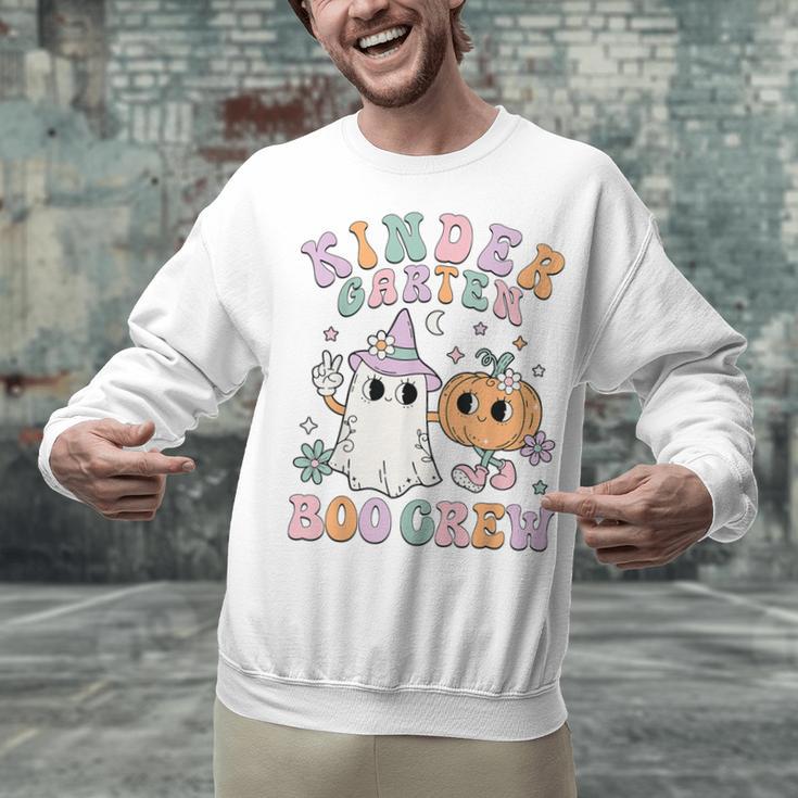 Kindergarten Boo Crew Halloween Floral Ghost Kinder Teacher Unisex Sweatshirt, gift for family, gift for coworker Kindergarten Boo Crew Halloween Floral Ghost Kinder Teacher Unisex Sweatshirt, gift for family, gift for coworker