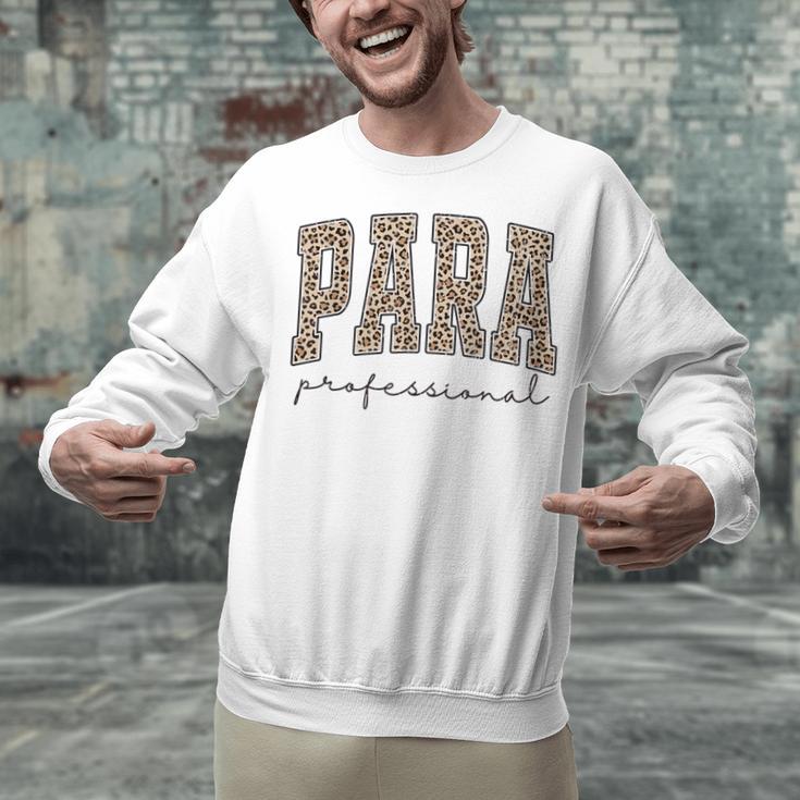 Leopard Paraprofessional Back To School Para Squad Teacher Unisex Sweatshirt, gift for family, gift for coworker