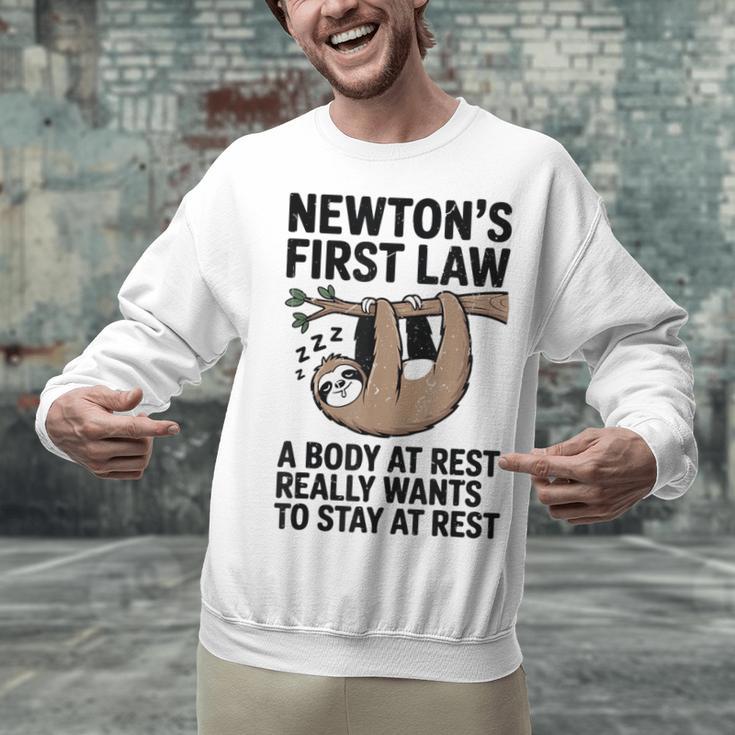 Newtons First Law Physics Jokes Science Teacher Unisex Sweatshirt, Science Teacher Sweatshirts, gift for family, gift for coworker Newtons First Law Physics Jokes Science Teacher Unisex Sweatshirt, Science Teacher Sweatshirts, gift for family, gift for coworker