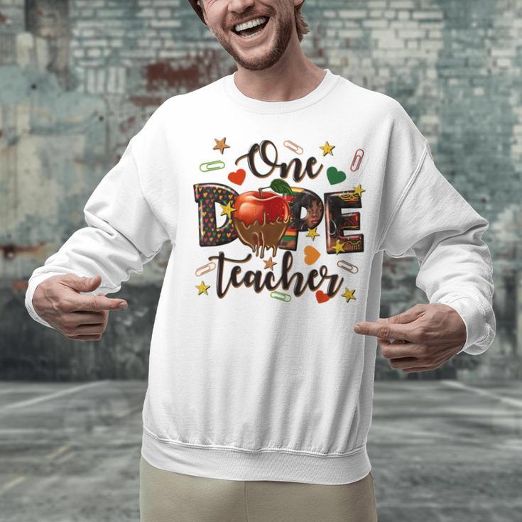 One Dope Teacher Unisex Sweatshirt, gift for family, gift for coworker One Dope Teacher Unisex Sweatshirt, gift for family, gift for coworker
