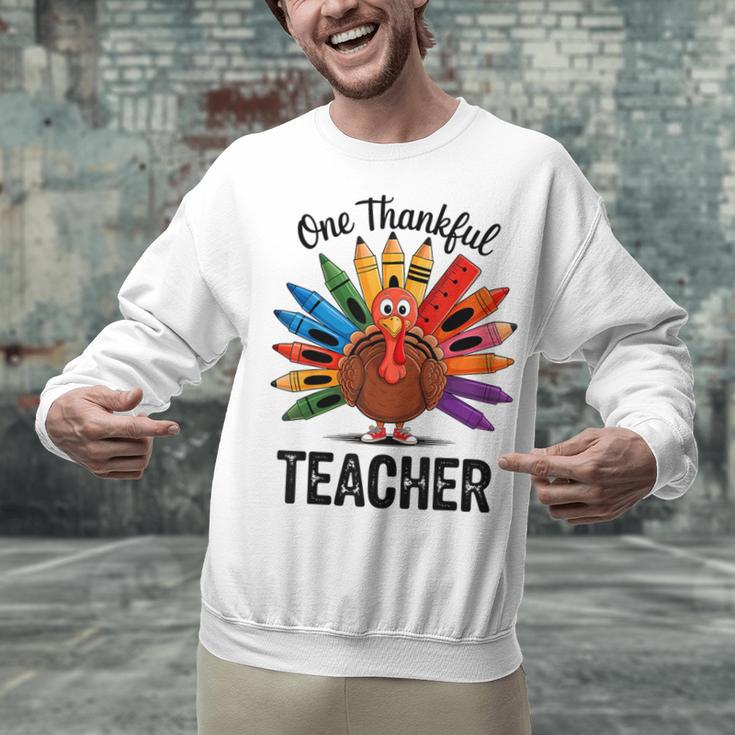 One Thankful Teacher Thanksgiving TurkeyCute Pencil Unisex Sweatshirt, gift for family, gift for coworker One Thankful Teacher Thanksgiving TurkeyCute Pencil Unisex Sweatshirt, gift for family, gift for coworker