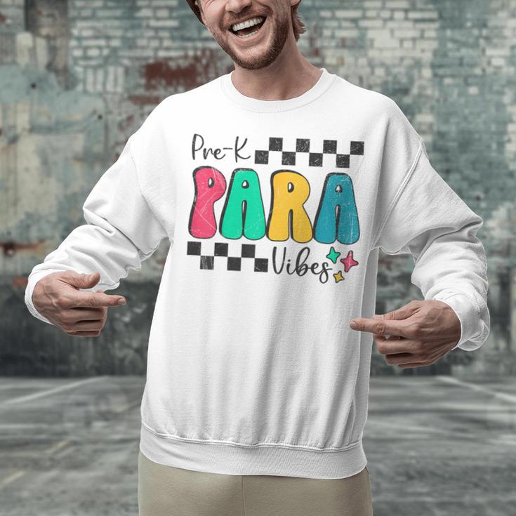 Pre-K Paraprofessional Teacher Back To School Vibes Unisex Sweatshirt, gift for family, gift for coworker Pre-K Paraprofessional Teacher Back To School Vibes Unisex Sweatshirt, gift for family, gift for coworker