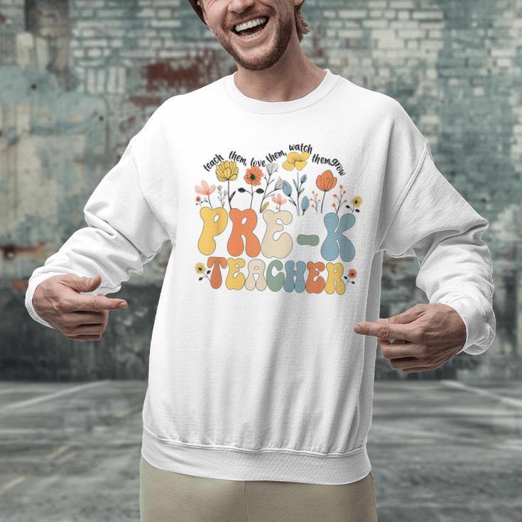 Pre-k Teacher Appreciation Teaching Wildflowers Unisex Sweatshirt, gift for family, gift for coworker Pre-k Teacher Appreciation Teaching Wildflowers Unisex Sweatshirt, gift for family, gift for coworker