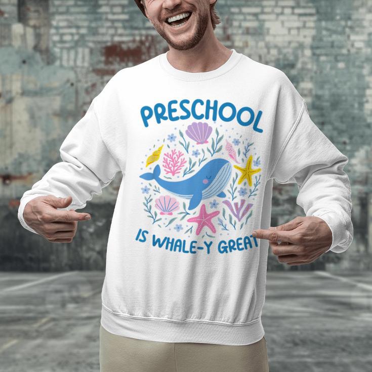Preschool Is Whale-y Great Preschool Teacher Unisex Sweatshirt, gift for family, gift for coworker Preschool Is Whale-y Great Preschool Teacher Unisex Sweatshirt, gift for family, gift for coworker
