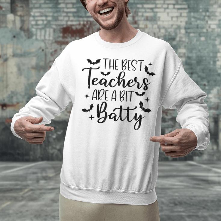 Retro The Best Teachers Are A Bit Batty Halloween Teacher Unisex Sweatshirt, gift for family, gift for coworker Retro The Best Teachers Are A Bit Batty Halloween Teacher Unisex Sweatshirt, gift for family, gift for coworker