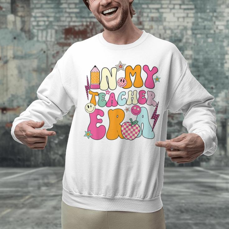 Retro Groovy In My Teaching Era Best Teacher Appreciation Unisex Sweatshirt, Groovy Teacher Sweatshirts, gift for family, gift for coworker