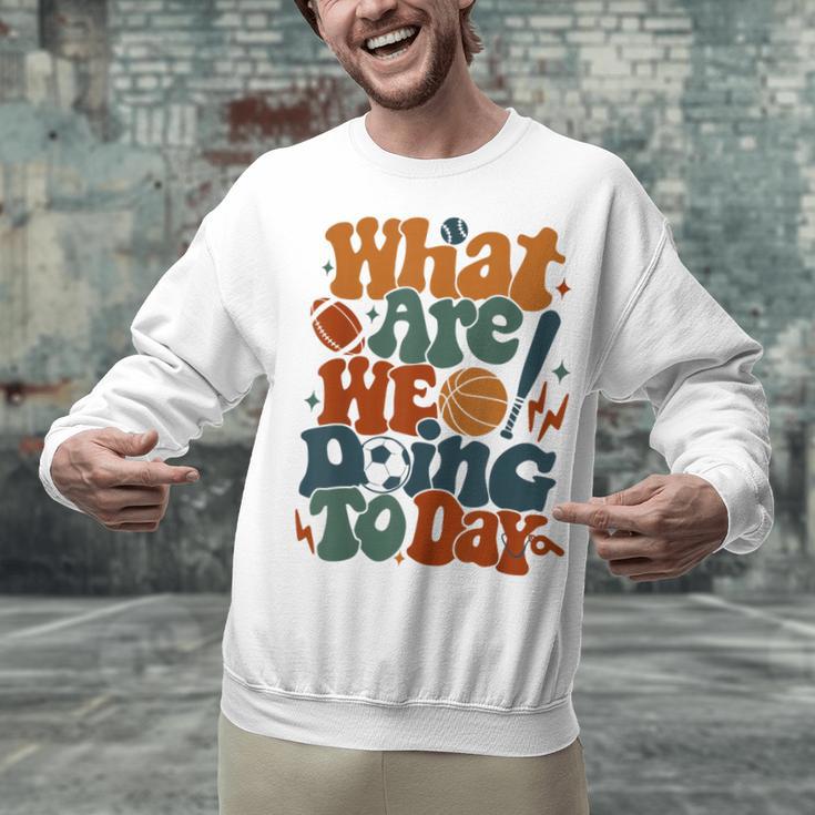 Retro PE Teacher What Are We Doing Today School Coach Women Unisex Sweatshirt, Pe Teacher Sweatshirts, gift for family, gift for coworker Retro PE Teacher What Are We Doing Today School Coach Women Unisex Sweatshirt, Pe Teacher Sweatshirts, gift for family, gift for coworker