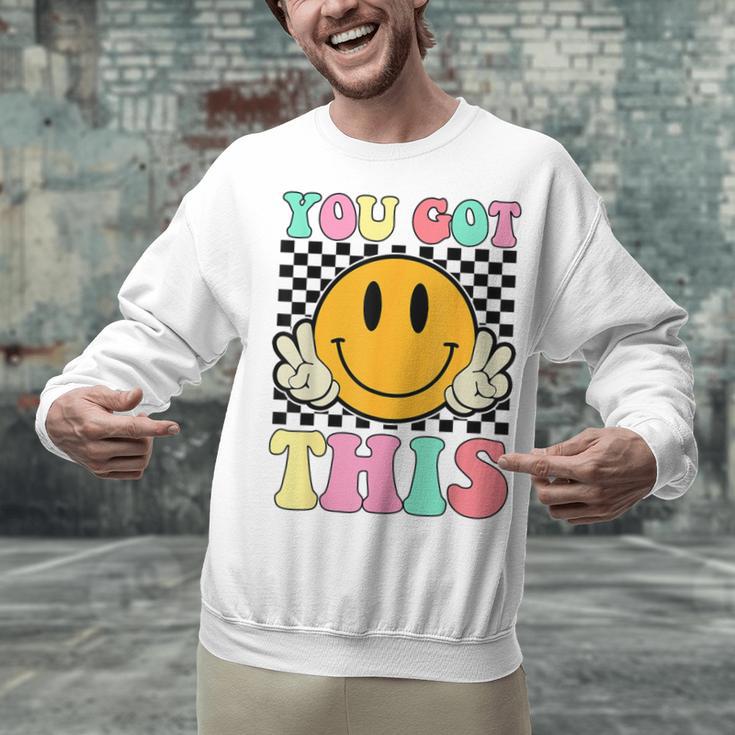 You Got This Retro Smile Motivational Testing Day Teacher Unisex Sweatshirt, gift for family, gift for coworker