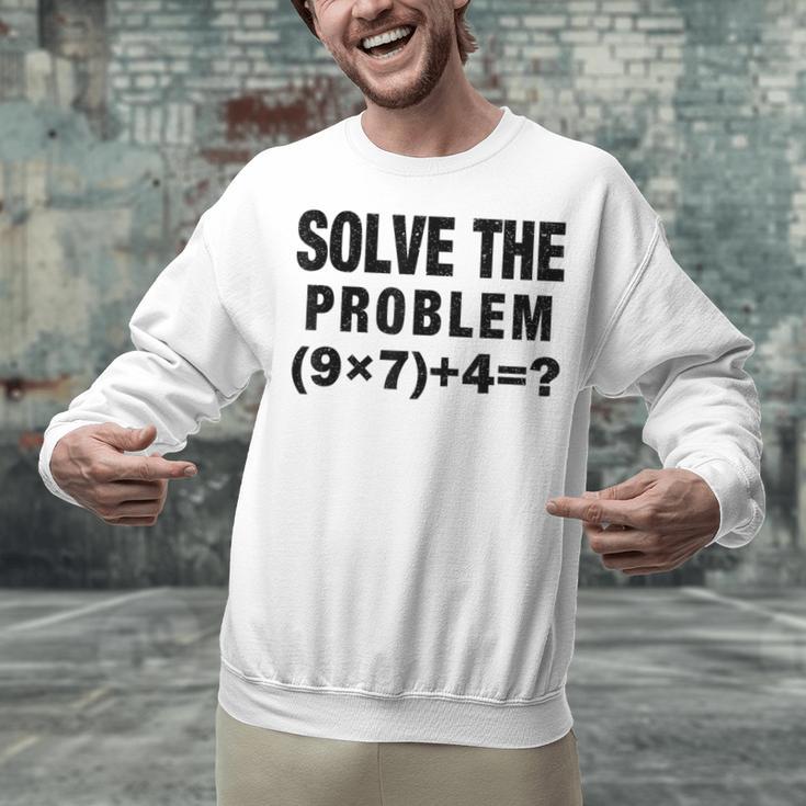 Solve The Problem 9×74 Math Teacher Unisex Sweatshirt, gift for family, gift for coworker Solve The Problem 9×74 Math Teacher Unisex Sweatshirt, gift for family, gift for coworker