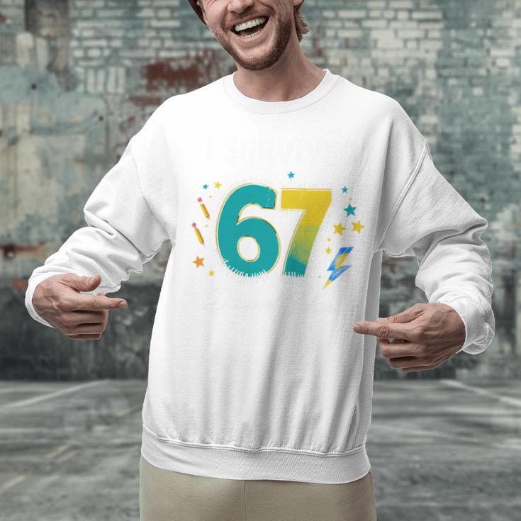 I Survived 67 Days Of School Teachers Students Meme Unisex Sweatshirt, gift for family, gift for coworker I Survived 67 Days Of School Teachers Students Meme Unisex Sweatshirt, gift for family, gift for coworker