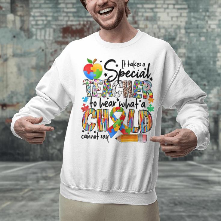 It Takes A Special Teacher To Hear What A Child Cannot Say Unisex Sweatshirt, gift for family, gift for coworker It Takes A Special Teacher To Hear What A Child Cannot Say Unisex Sweatshirt, gift for family, gift for coworker