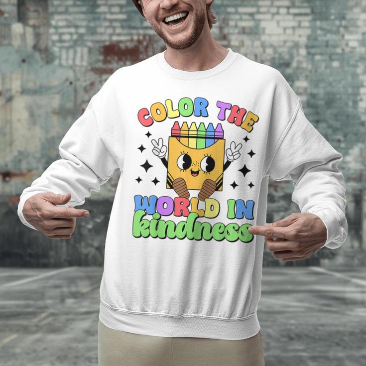 Teacher Back To School Color In Kindness Crayon Pencil Unisex Sweatshirt, gift for family, gift for coworker Teacher Back To School Color In Kindness Crayon Pencil Unisex Sweatshirt, gift for family, gift for coworker