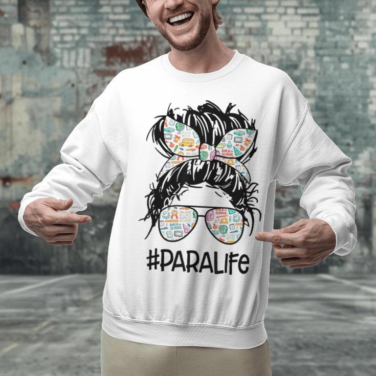 Teacher Para Life Tee Paraprofessional Cute Messy Bun Unisex Sweatshirt, gift for family, gift for coworker Teacher Para Life Tee Paraprofessional Cute Messy Bun Unisex Sweatshirt, gift for family, gift for coworker