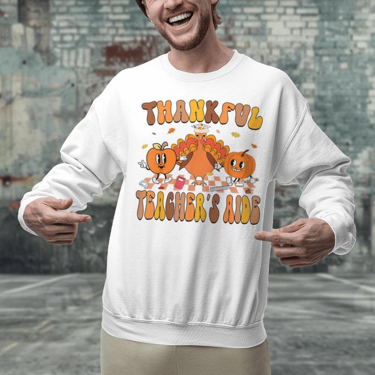 Thankful Teacher's Aide Thanksgiving Autumn Fall Women Men Unisex Sweatshirt, gift for family, gift for coworker