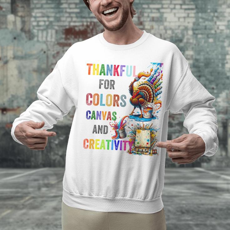 Turkey Thanksgiving Art Teacher Costume Tee For Artists Unisex Sweatshirt, gift for family, gift for coworker