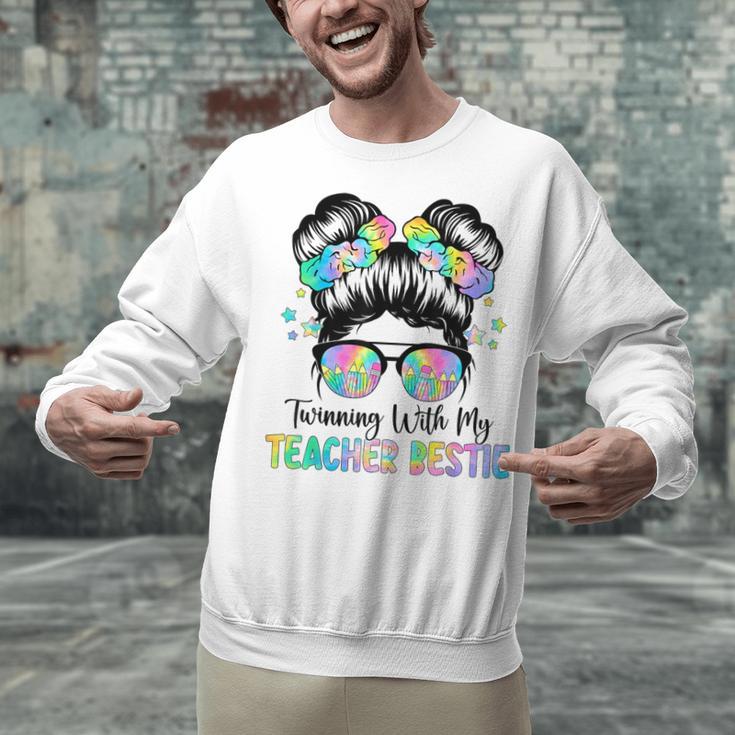 Twin Day Friends Teacher Twinning With My Bestie Unisex Sweatshirt, gift for family, gift for coworker Twin Day Friends Teacher Twinning With My Bestie Unisex Sweatshirt, gift for family, gift for coworker