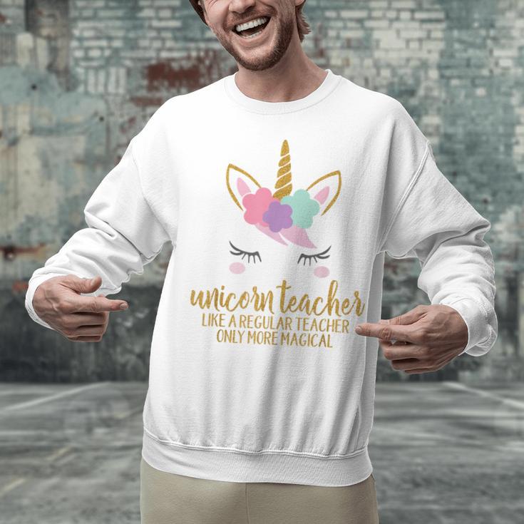 Unicorn Teacher Shirt For Women School Teacher Unisex Sweatshirt, gift for family, gift for coworker