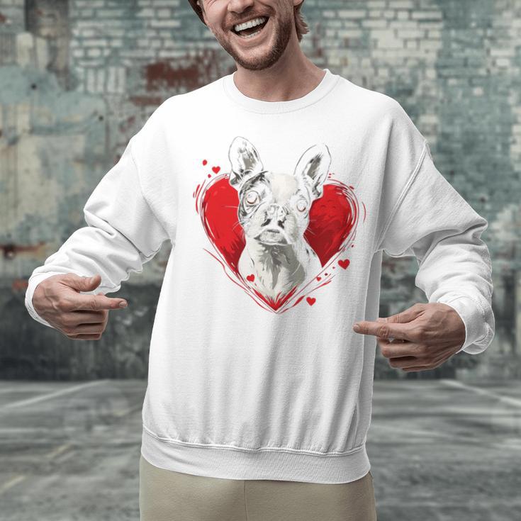 Valentine's Day Boston Terrier Dog Unisex Sweatshirt, gift for family, gift for coworker