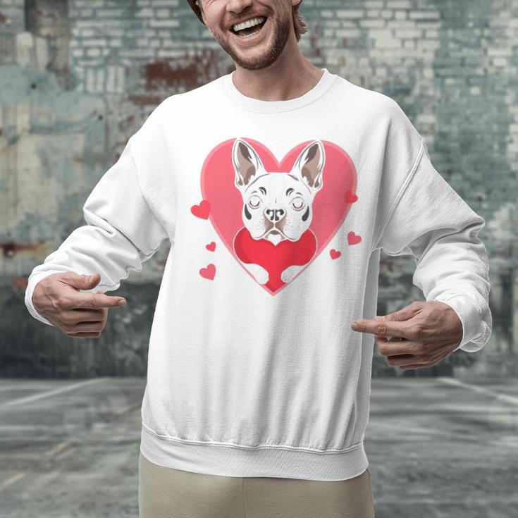 Valentine's Day Boston Terrier Heart Unisex Sweatshirt, gift for family, gift for coworker