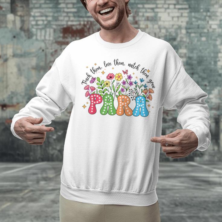 Wildflower Para Floral Paraprofessional Paraeducator Teacher Unisex Sweatshirt, gift for family, gift for coworker Wildflower Para Floral Paraprofessional Paraeducator Teacher Unisex Sweatshirt, gift for family, gift for coworker