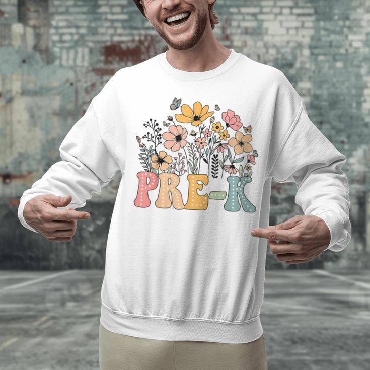 Wildflower Pre-K Preschool Team Floral Teacher Girls Unisex Sweatshirt, gift for family, gift for coworker Wildflower Pre-K Preschool Team Floral Teacher Girls Unisex Sweatshirt, gift for family, gift for coworker