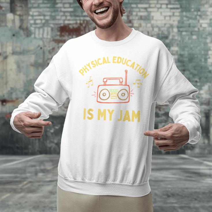 Women's Physical Education Is My Jam PE Teacher Appreciation Unisex Sweatshirt, Pe Teacher Sweatshirts, gift for family, gift for coworker Women's Physical Education Is My Jam PE Teacher Appreciation Unisex Sweatshirt, Pe Teacher Sweatshirts, gift for family, gift for coworker