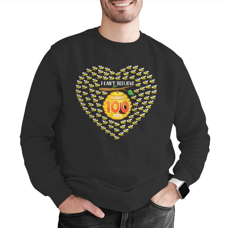 100 Days Of School Bee Hive Tree Hearts Teachers Student Kid Men Graphic Sweatshirt, funny gift