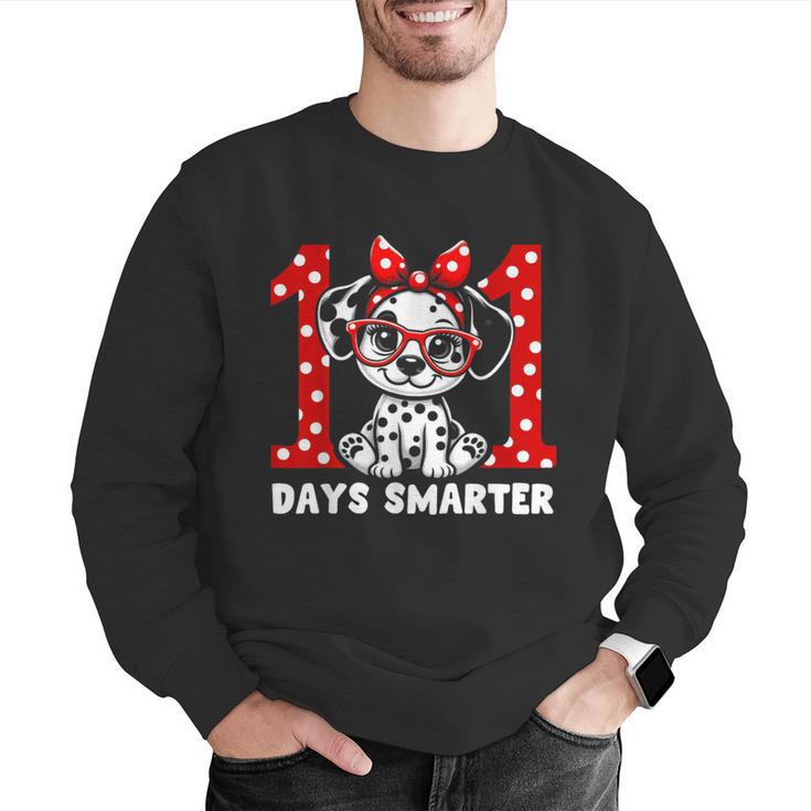 100 Days Smarter 101st Day School Dalmatian Dog Teacher Kids Men Graphic Sweatshirt, funny gift