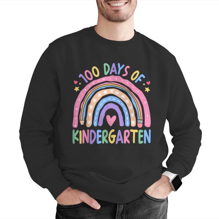 100th Day Of Kindergarten Teacher Kids 100 Days Smarter Men Graphic Sweatshirt, funny gift