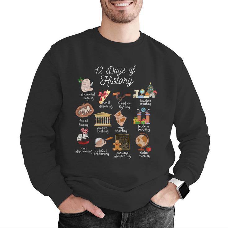 12 Day Of History Teacher Christmas Social Studies Student Men Graphic Sweatshirt, History Teacher Sweatshirts, funny gift 12 Day Of History Teacher Christmas Social Studies Student Men Graphic Sweatshirt, History Teacher Sweatshirts, funny gift