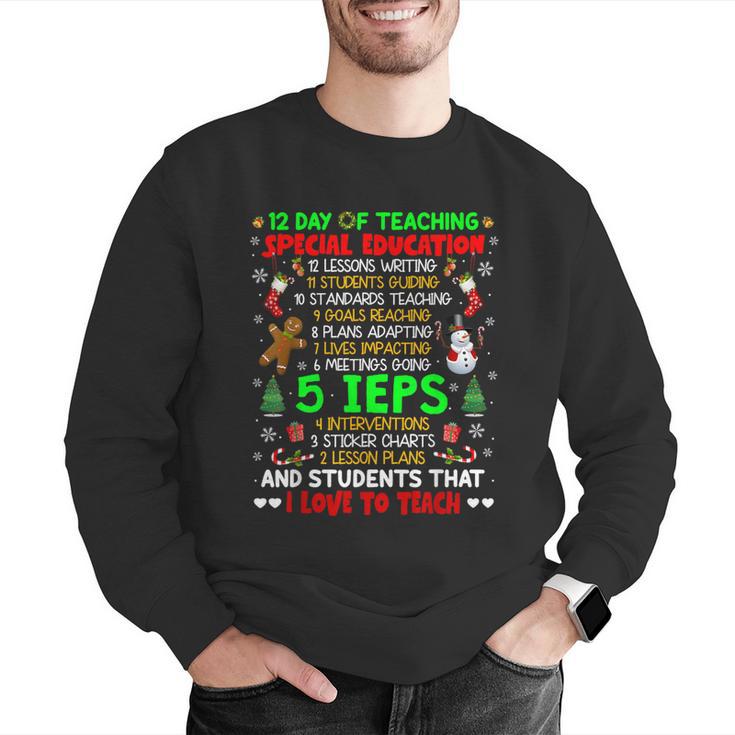 12 Days Of Teaching Special Education IEPS SPED Teacher Xmas Men Graphic Sweatshirt, funny gift 12 Days Of Teaching Special Education IEPS SPED Teacher Xmas Men Graphic Sweatshirt, funny gift