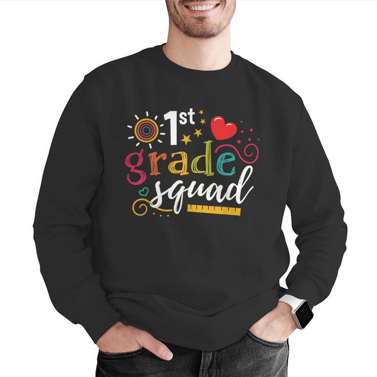 1st First Grade Squad Student Teacher Back To School Men Graphic Sweatshirt, First Grade Teacher Sweatshirts, funny gift 1st First Grade Squad Student Teacher Back To School Men Graphic Sweatshirt, First Grade Teacher Sweatshirts, funny gift