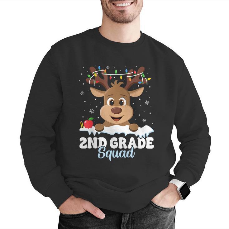 2nd Grade Teacher Christmas Second Grade Squad Reindeer Xmas For Men Women Kids Men Graphic Sweatshirt, 2nd Grade Teacher Sweatshirts, funny gift