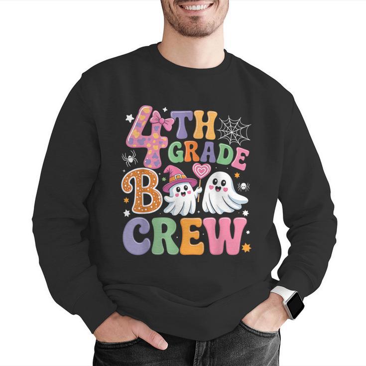 4th Grade Boo Crew Fourth Grade Teacher Kids Happy Halloween Men Graphic Sweatshirt, 4th Grade Teacher Sweatshirts, funny gift