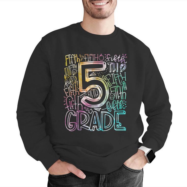 5th Grade Typography Team Fifth Grade Teacher Back To School Men Graphic Sweatshirt, funny gift