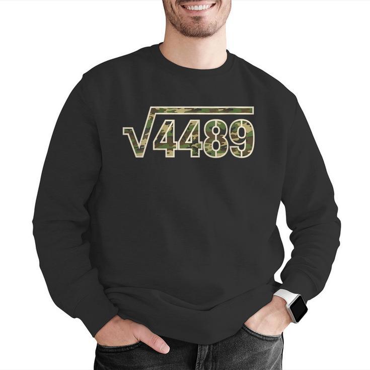 6 7 Army Camo Pattern Meme Square Root 4489 Math Teacher 67 Men Graphic Sweatshirt, funny gift