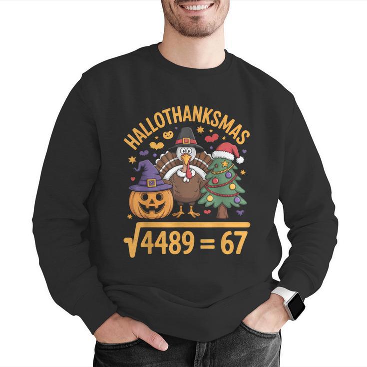 67 Meme Math Teacher Root 4489 Hallothanksmas Six Seven Men Graphic Sweatshirt, funny gift
