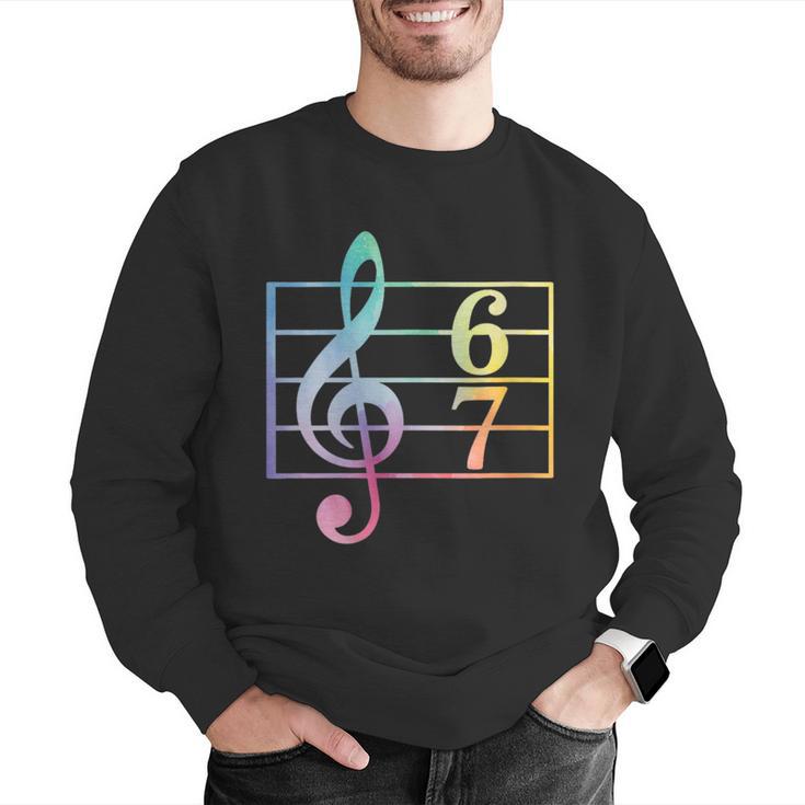 67 Music Meme Slang Six Seven Music Teacher Musician Men Graphic Sweatshirt, funny gift