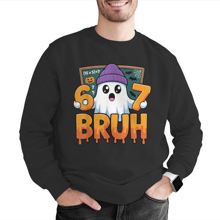 67 Teacher Ghost Six Seven Meme Math Equation Bruh Halloween Men Graphic Sweatshirt, funny gift