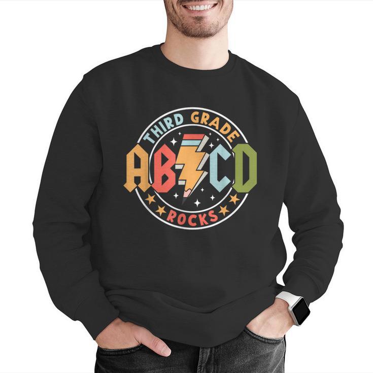 ABCD 3rd Grade Rocks Pencil Lightning Teachers Rock Boys Men Graphic Sweatshirt, funny gift ABCD 3rd Grade Rocks Pencil Lightning Teachers Rock Boys Men Graphic Sweatshirt, funny gift