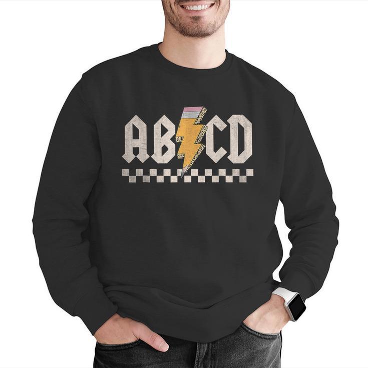 ABCD Back In Class First Day Back To School Teacher Student Men Graphic Sweatshirt, funny gift