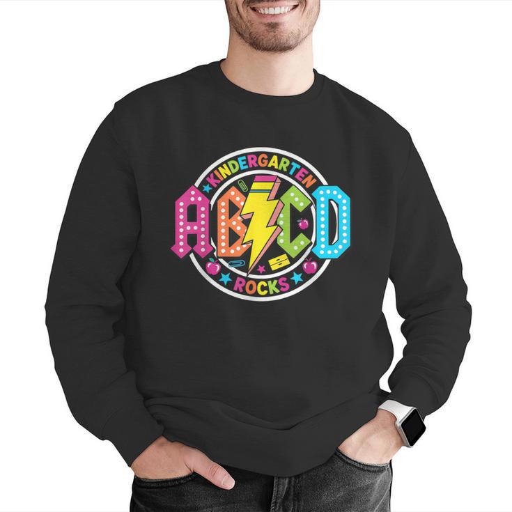 ABCD Kindergarten Rocks Back To School Teachers Students Men Graphic Sweatshirt, funny gift ABCD Kindergarten Rocks Back To School Teachers Students Men Graphic Sweatshirt, funny gift