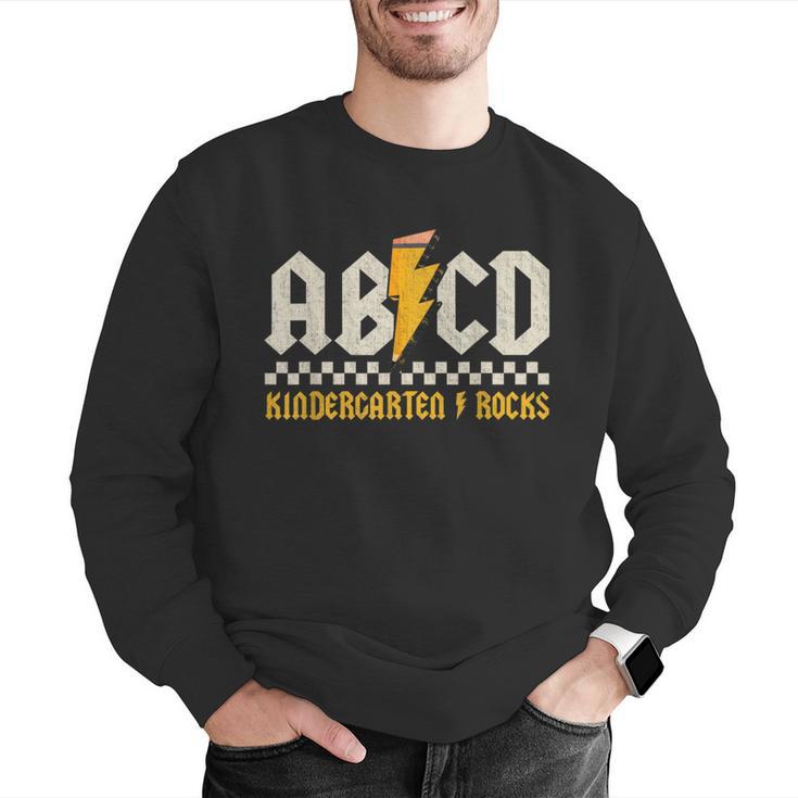 ABCD Kindergarten Rocks Pencil Lightning Students Teachers Men Graphic Sweatshirt, funny gift