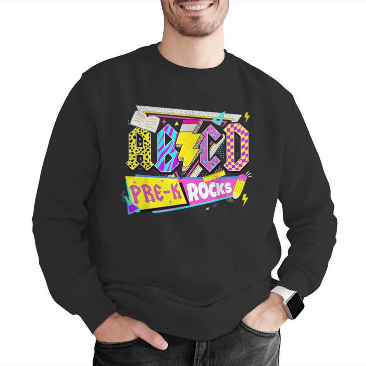 ABCD Pre-K Rocks Back To School PreK Kindergarten Teacher Men Graphic Sweatshirt, funny gift ABCD Pre-K Rocks Back To School PreK Kindergarten Teacher Men Graphic Sweatshirt, funny gift