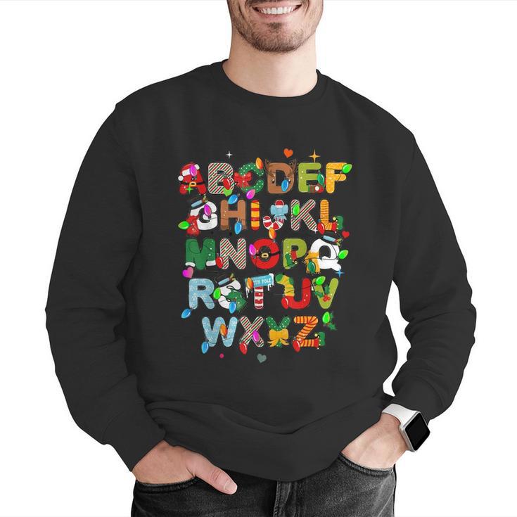 ABCs Learning Kindergarten Teacher Christmas Lights Alphabet For Men Women Kids Men Graphic Sweatshirt, funny gift ABCs Learning Kindergarten Teacher Christmas Lights Alphabet For Men Women Kids Men Graphic Sweatshirt, funny gift